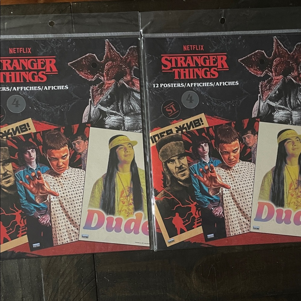 2 Netflix Stranger Things 12 Poster booklet.